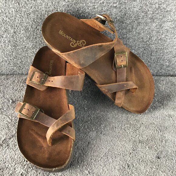 Mountain Sole Womens Leather Birk Style Slip On Sandal Sz 9 - Picture 1 of 8